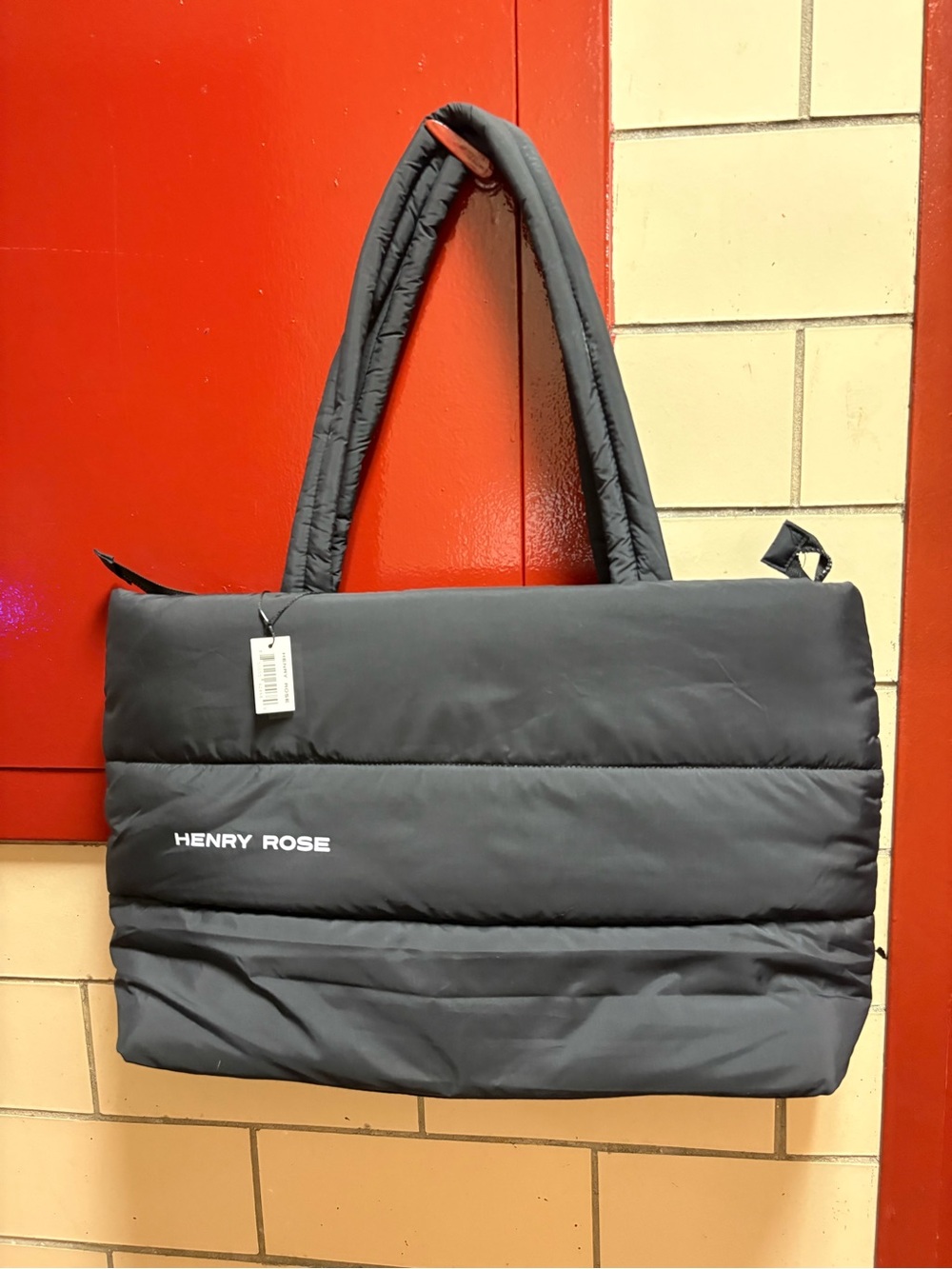 Henry Rose Padded Black Tote Bag